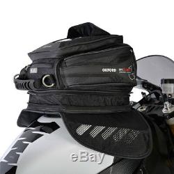 Oxford M15R Black Moto Motorcycle Velcro Fixing Lightweight Magnetic Tank Bag