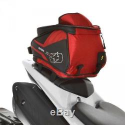 Oxford OL256 M4R Magnetic Motorcycle Tank and Tail Bag Red 4 Litres