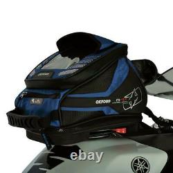 Oxford Q4R Motorcycle Tank Bag Lifetime Quick Release Motorbike Luggage Blue
