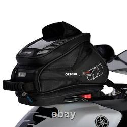 Oxford Q4R Quick Release Motorcycle Tank Bag Anti Glare Pocket 4 Litre Black