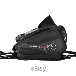 Oxford S30R Strap-on Tank Bag 30L Black Motorcycle Motorbike Sat-Nav Map Holder