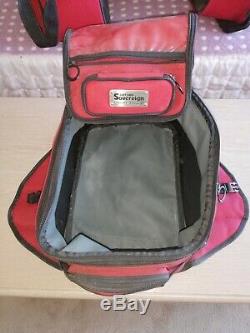 Oxford Sovereign Lifetime Luggage Motorcycle Panniers & Tank bag. Red