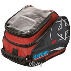Oxford X4 Motorcycle Mototbike QR Tank Bag / Tailpack Red