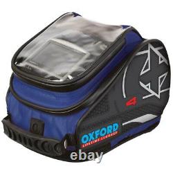 Oxford X4 Quick Release Motorcycle Motorbike Tank Bag Tank Pack Blue (OL277)