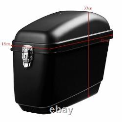 Pair Motorcycle Side Box Luggage Tank Hard Case Saddle Bag Panniers Universal