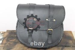 Royal Enfield Classic & Bullet Black Leather Saddle Bag with Tank bag Combo