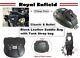 Royal Enfield Classic & Bullet Black Leather Saddle Bag With Tank Strap Bag