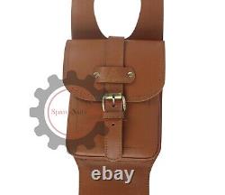 Royal Enfield Classic & Bullet Tan Leather Saddle Bag with Tank Strap bag