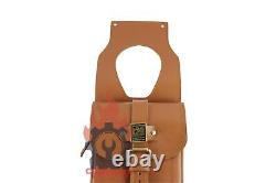 Royal Enfield Classic' & Bullet Tan Leather Saddle Bag with Tank Strap bag