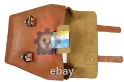 Royal Enfield Continental GT650 Leather Side Bag & Diamond Tank Pads TAN Combo