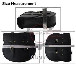 Royal Enfield Leather Saddle Bag & Tank Strap Bag For New Classic 350 Black