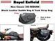 Royal Enfield New Classic 350 Reborn Black Leather Saddle Bag & Tank Strap Bag