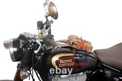 Royal Enfield New Classic 350 REBORN Tan Leather Saddle Bag & Tank Strap bag