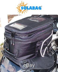 Solar Motorcycle motorbike magnetic tank bag rucksack phone charger UK SELLER