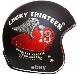 T50 Torc 3/4 Open Face Motorcycle Scooter Helmet DOT Cafe Racer Retro Vintage