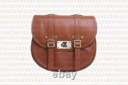 Tan Leather Saddle Bag &Tank Strap bag Fit For Royal Enfield Classic & Bullet