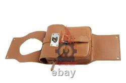 Tan Leather Saddle Bag &Tank Strap bag Fit For Royal Enfield Classic & Bullet