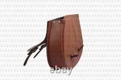 Tan Leather Saddle Bag &Tank Strap bag Fit For Royal Enfield Classic & Bullet