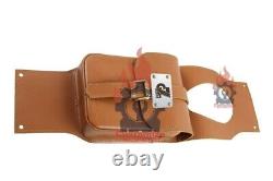 Tan Leather Saddle Bag & Tank Strap bag Fit For Royal Enfield New Classic 350