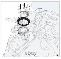 Tank Bag Motorcycle BMW R1200 Rt 2005 Givi MT505 Tanklock Bf47