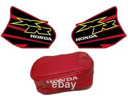 Tank Decals seat cover and rear fender bag red for honda xr400 xr 400 design 00