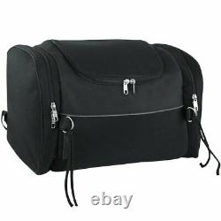 Trunk Bag Textile Motorcycle WithExpandable Reflective Sides Bar Luggage Travel