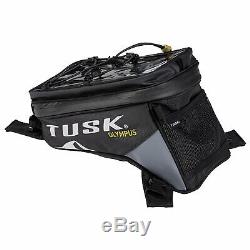 Tusk Olympus Motorcycle Tank Bag Large Black/Grey 8 litre