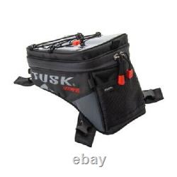 Tusk Olympus Tank Bag Black/Grey Small Motorcycle Dual Sport Enduro Adventure