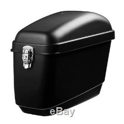 Universal 30L Motorcycle Side Boxs Luggage Tank Hard Case Saddle Bags Cruiser