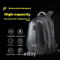 Universal Motorcycle Backpack Tank Case Carbon Fiber Color Helmet Bag Waterproof