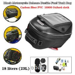 Universal Motorcycle Release Buckle Fuel Tank Bag Hard Shell Shoulder Backpack