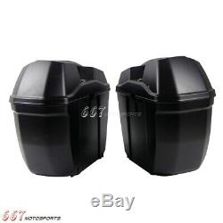 Universal Motorcycle Side Boxs Luggage Tank Tail Tool Bag Hard Case Saddle Bags