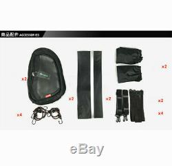 Universal Pair Motorcycle Saddlebags Luggage Helmet Tank Bags With Rain Cover