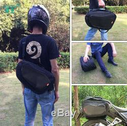Universal Pair Motorcycle Saddlebags Luggage Helmet Tank Bags With Rain Cover
