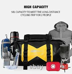 Waterproof Bag Motorcycle saddlebag 50L Tank Bag Motor Side Bag2 PCS Yellow
