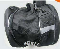 Waterproof Rear Saddle Bag Oxford Motorcycle Tank Pack Black Bike Side Luggage