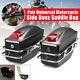2x Moto Side Boxs Pannier Sac Bagages Réservoir Hard Case Selle Rack Cruiser