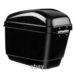 30l Moto Side Box Bagage Tank Hard Case Sac À Selle Panniers Glossy Black