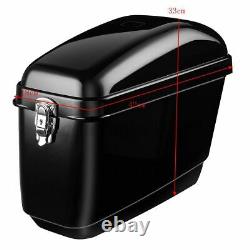 30l Moto Side Box Bagage Tank Hard Case Sac À Selle Panniers Glossy Black