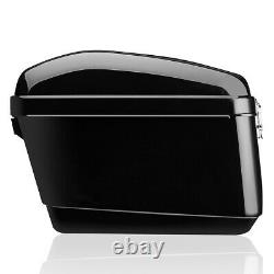 30l Moto Side Box Bagage Tank Hard Case Sac À Selle Panniers Glossy Black