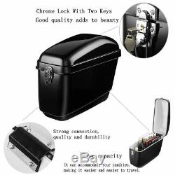 30l Moto Side Box Bagages Selle Sac De Réservoir Hard Case Pannier Gloss Black