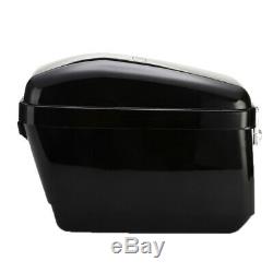 30l Motorcycle Side Box, Pannier Bagages Réservoir Hard Case Selle Sac Noir
