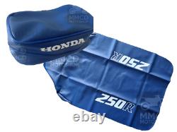 Décalques De Réservoir Couverture De Siège Et Sac D'aile Arrière Pour Honda Xr250r Xr 250 1986 Bleu 3m