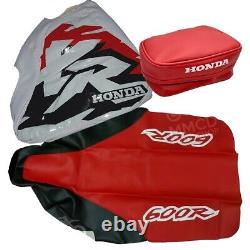 Housse de siège Couverture de réservoir Sac à outils pour garde-boue Honda XR 600 xr600 XR600R 97 1997 rouge