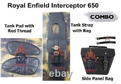 Intercepteur Royal Enfield 650 Sac Latéral En Cuir Et Tampons-citernes Union