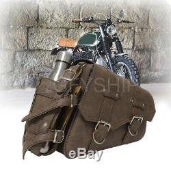 Pu Cuir Moto Side Sacoche De Selle Saddlebags Housse Pour Harley Xl883 1200