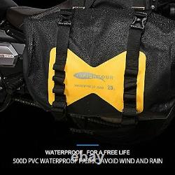 Sac Imperméable Sac De Moto Sac De Moto 50l Tank Bag Motor Side Bag2 Pcs Jaune