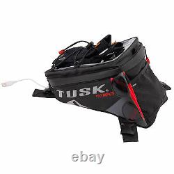 Sac de réservoir de moto Tusk Olympus 8 litres noir/gris grande capacité - Dual Sport/Aventure