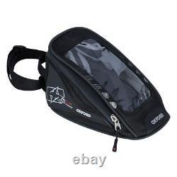 Sac de réservoir de moto magnétique micro Oxford M1R avec poche anti-reflets 1 litre noir