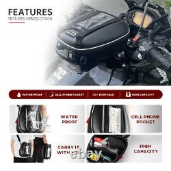 Sac de réservoir détachable avec anneau de fixation Tanklock pour Honda CB500X CB1000R CB300R 400X de 18 ans et plus